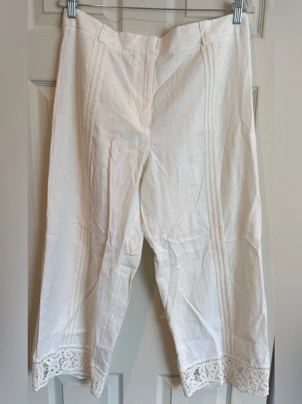 Zara Embroidered Cropped Trousers